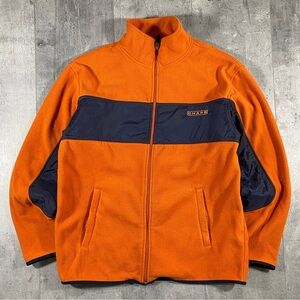 Orange Chaps Fleece Zip-Up Jacket